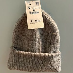 Gray cashmere blend hat.
